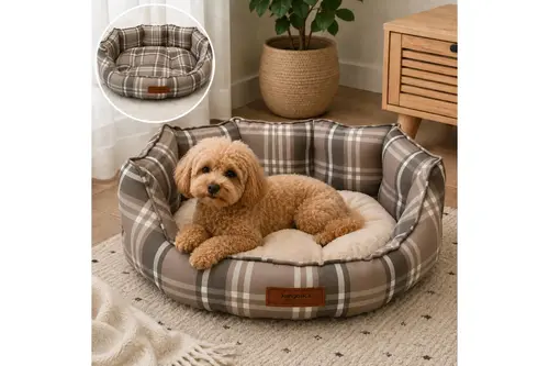 Carına Köpek Yatağı Bej S Beden 40X48X16