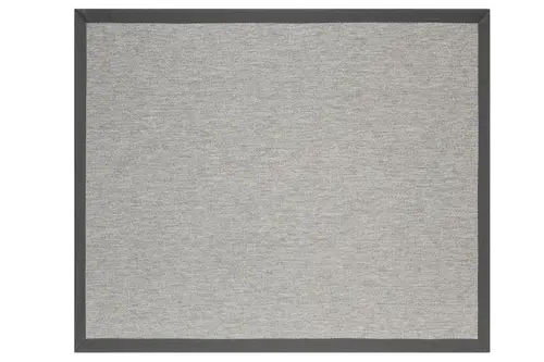 Bordürlü Hasır Dokulu Sisal Makine Halısı, Gri, 80X150