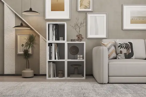 Leksa 5 Raflı Kitaplık 67 Cm Beyaz Ktp-1214