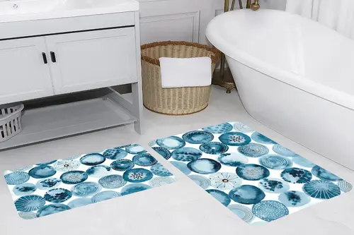Rovigo Home Dijital Baskılı İkili Banyo Paspas Takımı, Rvg5252