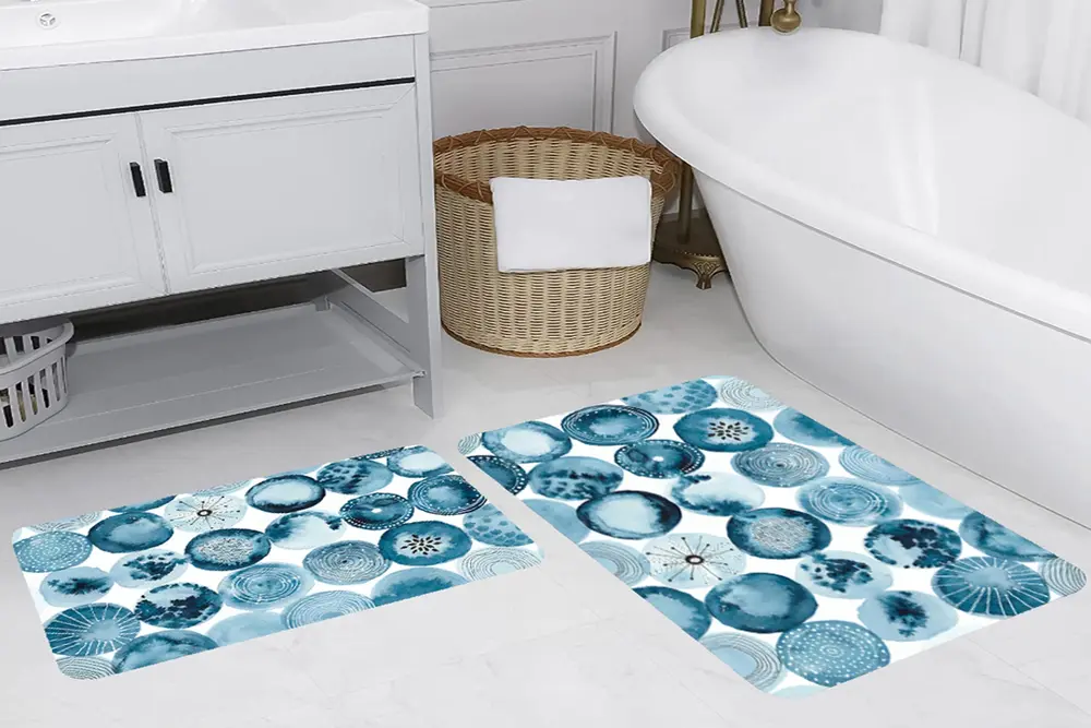 Rovigo Home Dijital Baskılı İkili Banyo Paspas Takımı, Rvg5252