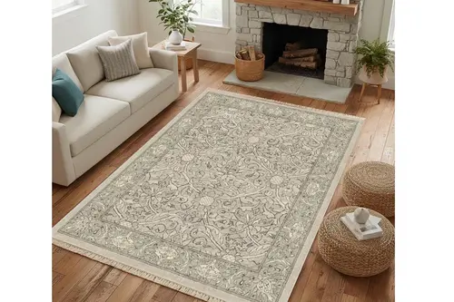 Vintage Çiçekler Dokuma Taban Halı, 564 Yng 80X150 Cm