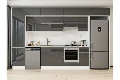 Alvinka 370X240 Cm Mutfak Dolabı, Mbb E80B50S40 1 Antrasit Suntalam