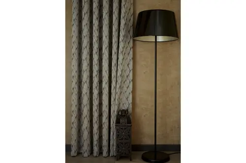 Helezonik Desen Seyrek Pile Fon Perde, Antrasit, 60X260