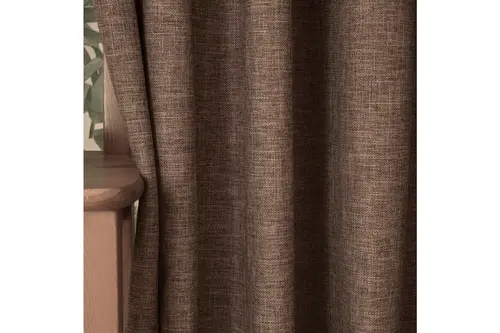 Massarelli Fon Perde Keten Açık Kahve Pilesiz 60X260