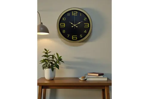 Eskitme Metal Vintage Duvar Saati 40 Cm