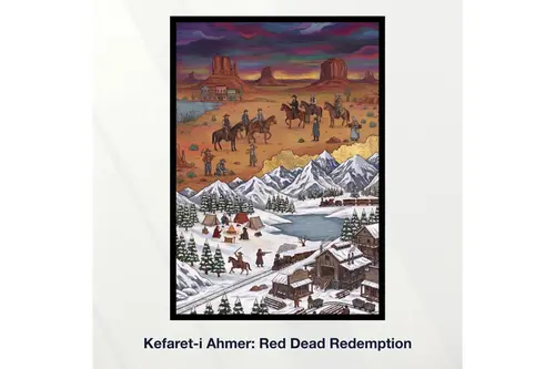 Miniaworks Kefaret-İ Ahmer: Red Dead Redemption Siyah Çerçeveli Poster 21X30