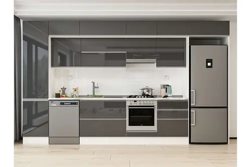 Alvinka 390X240 Cm Mutfak Dolabı, Mbb E80B50S60 1 Antrasit Suntalam
