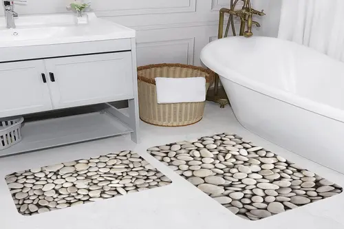 Rovigo Home Dijital Baskılı İkili Banyo Paspas Takımı Rvg5026