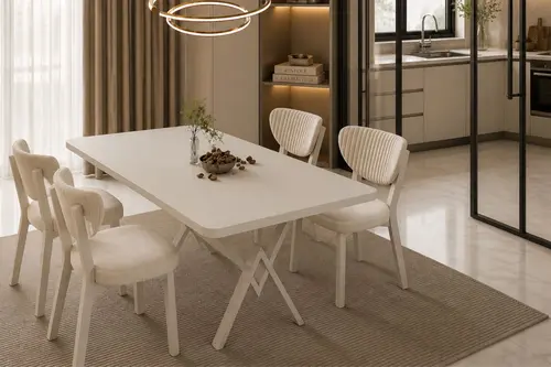 Elma Mutfak Masa Takımı, 80X120
