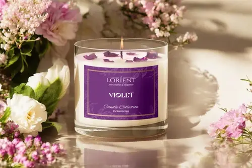 Lorient Vıolet Gardenya Isparta Gülü Kase Soya Mum, 220 Gr