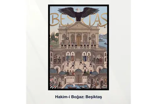 Miniaworks Hakim-İ Boğaz: Beşiktaş Siyah Çerçeveli Poster 21X30