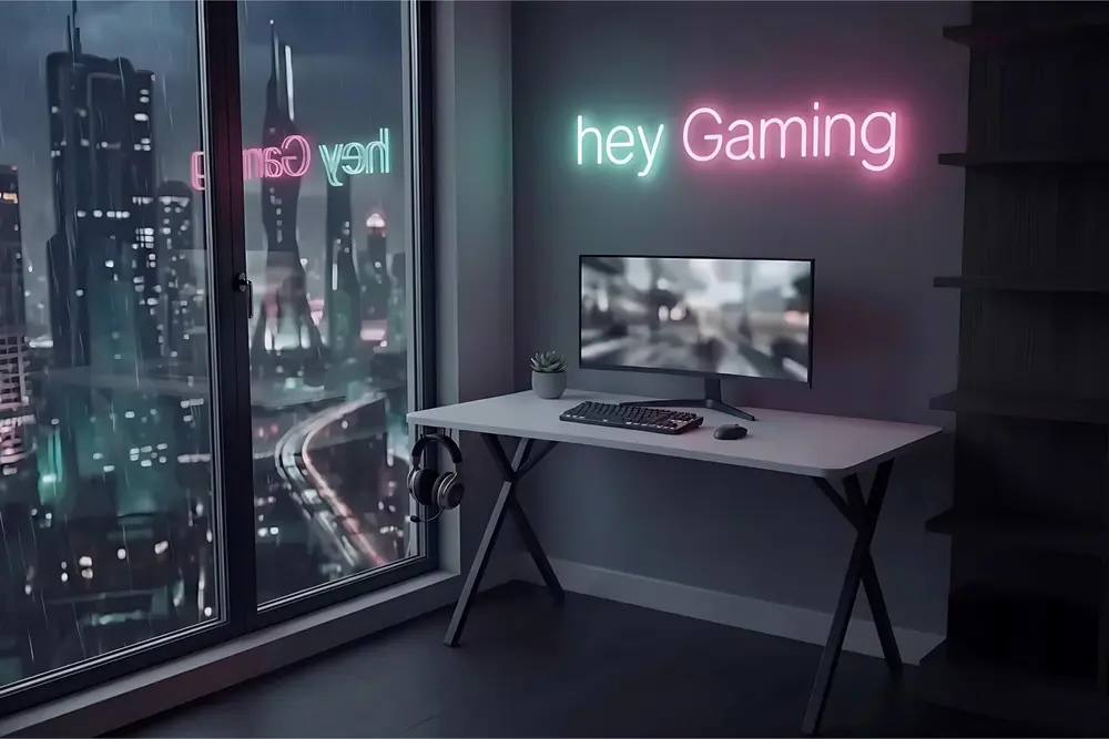 Gaming Oyuncu Masası, Beyaz Siyah, 120 Cm