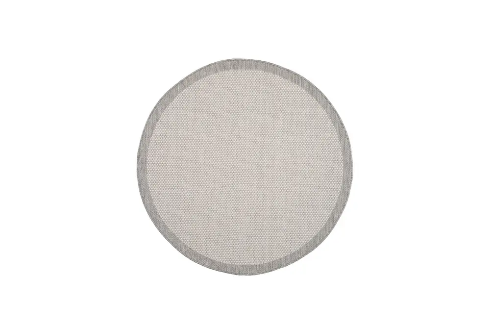 Fresco Antrasit Ekru Sisal Daire Halı 23745D, 120X120