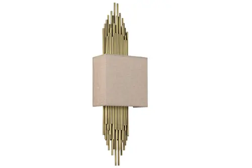 Lampaluce Straordinario Metal Ve Kumaş Aplik, Sarı, 85Cm