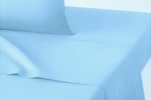 Maki Home Çift Kişilik Lastiksiz Düz Çarşaf, Açık Mavi, 240X260