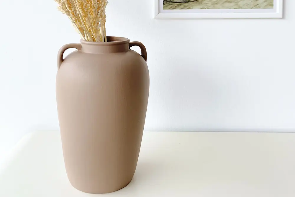 Pottle Seramik Vazo, Açık Kahve