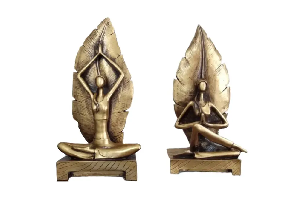 Yaprak Yogacı Set Gold Eskitme