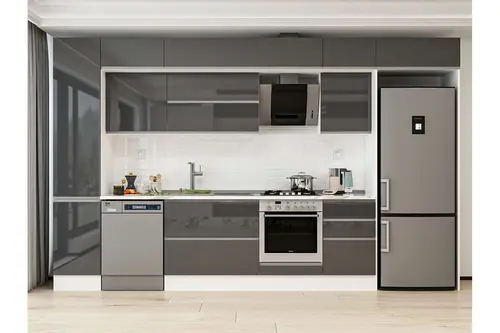 Alvinka 385X240 Cm Mutfak Dolabı, Mbb E90B45S50 2 Antrasit Suntalam