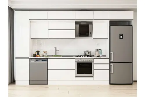 Alvinka 375X240 Cm Mutfak Dolabı, Mbb E80B45S50 2 Beyaz Suntalam