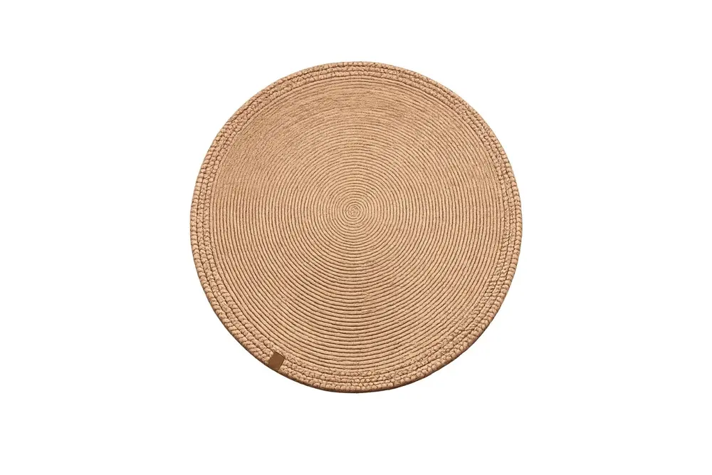 Rixo Çift Taraflı Jüt Yuvarlak Halı, 90X90