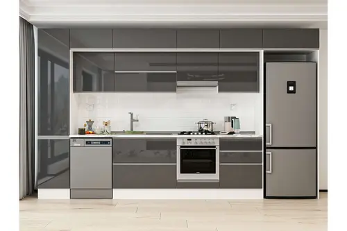 Alvinka 395X240 Cm Mutfak Dolabı, Mbb E90B45S60 1 Antrasit Suntalam