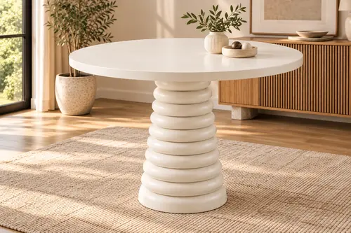 Class Konik Mutfak Masası, Beyaz, 80 Cm