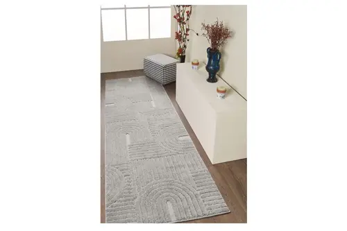 Elit Bukleli Yumuşak Peluş Post Shaggy Halı, 691B, 60X110