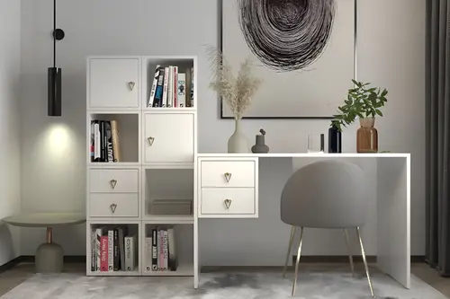 Bk Çalışma Masası, Kitaplıklı