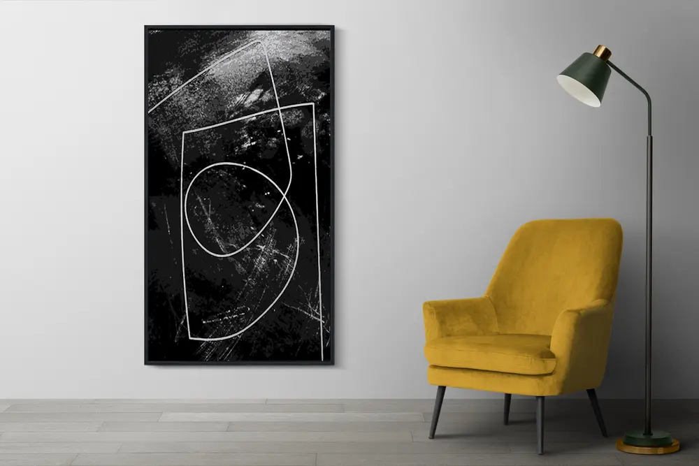 Ahşap Traverten Kaplanmış Dokulu, Soyut Gelecek, 67X123