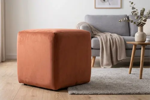 Kareluxe Puf Çok Amaçlı Ayak Uzatma Dekoratif, Kiremit