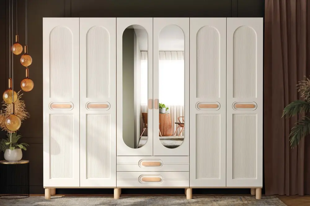Zümrüt %100 Mdf Gardırop, Aytaşı, 6 Kapaklı
