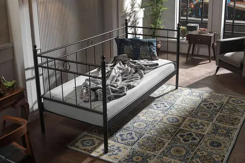 Alpas Daybed Metal Karyola, Siyah, 90X200