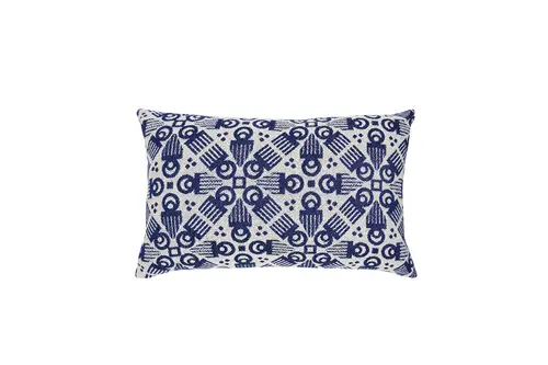 Lacıvert Duafe Dokuma Yastık Kılıfı, 50X30Cm