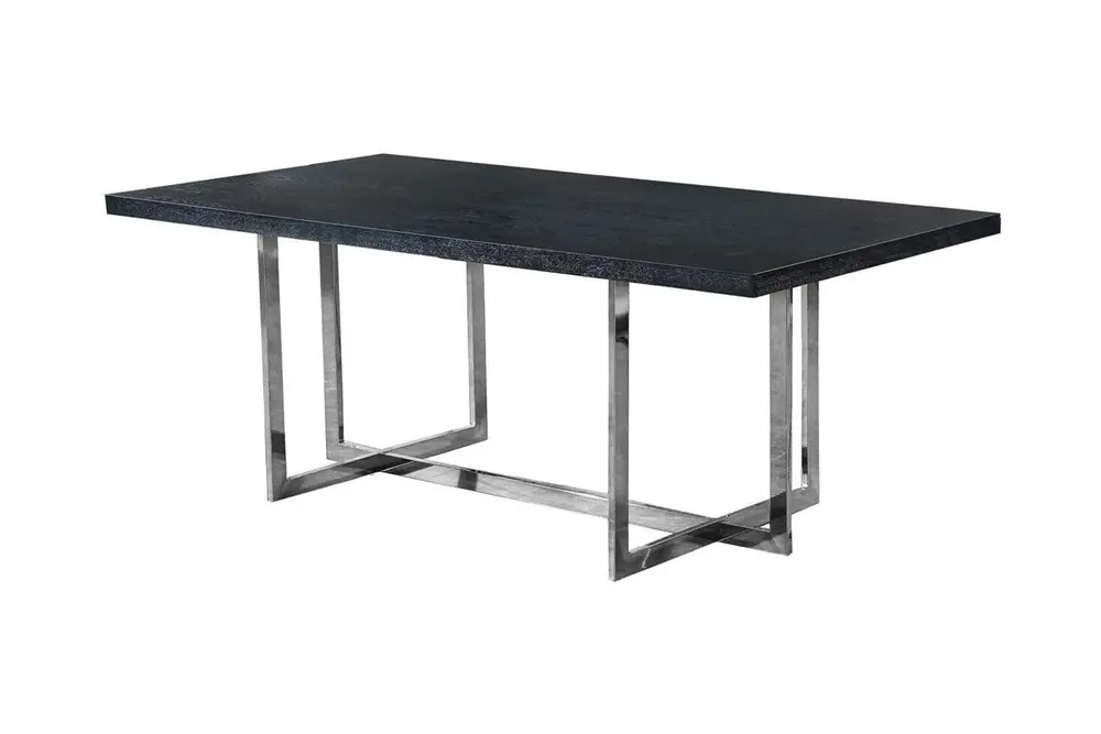 Sent Paslanmaz Metal Ahşap Yemek Masası