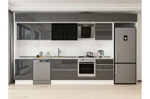 Alvinka 400X240 Cm Mutfak Dolabı, Mb E80S60S60 3 Antrasit Suntalam
