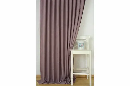 Massarelli Fon Perde Keten Lila 1-2 Seyrek Pile 90X260