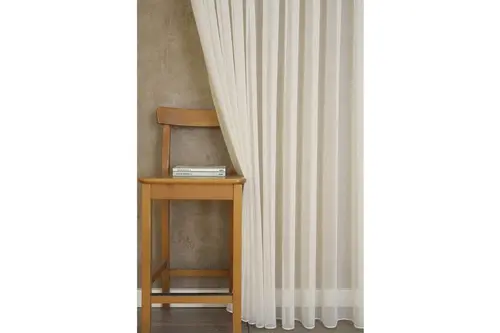 Pamuk Dokulu Tül Krem 1-2,5 Orta Sık Pile 100X260
