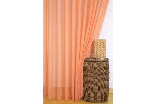 Massarelli Keten Tül Portakal Rengi 1-3 Sık Pile 100X260