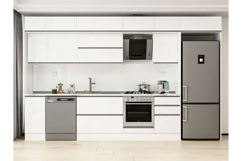 Alvinka 380X240 Cm Mutfak Dolabı, Mb E90S40S50 2 Beyaz Suntalam