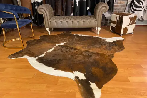 Hakiki Deri Dana Postu, Kahve Beyaz 200X200