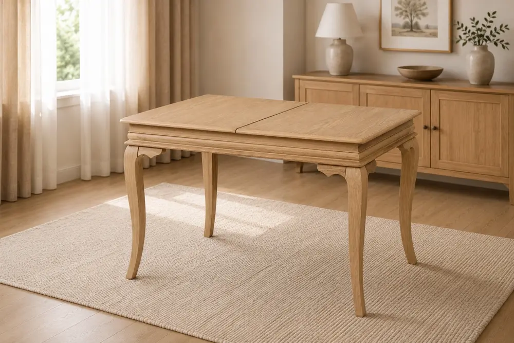 Rustik Mutfak Masası, 110 Cm, Meşe