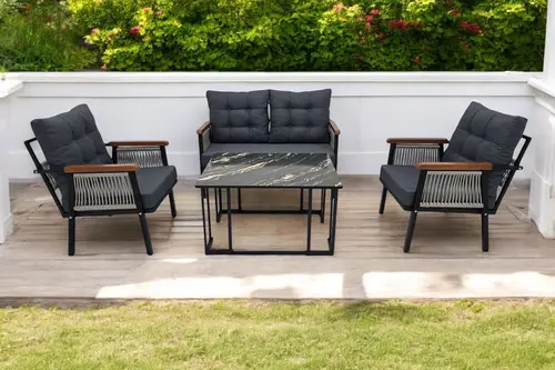 Mesa Metal Balkon Oturma Takımı, 2+1+1