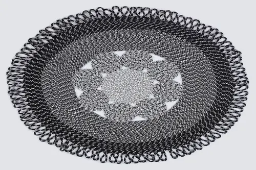 Sisal Jüt Halı 026, Gri, 120X120