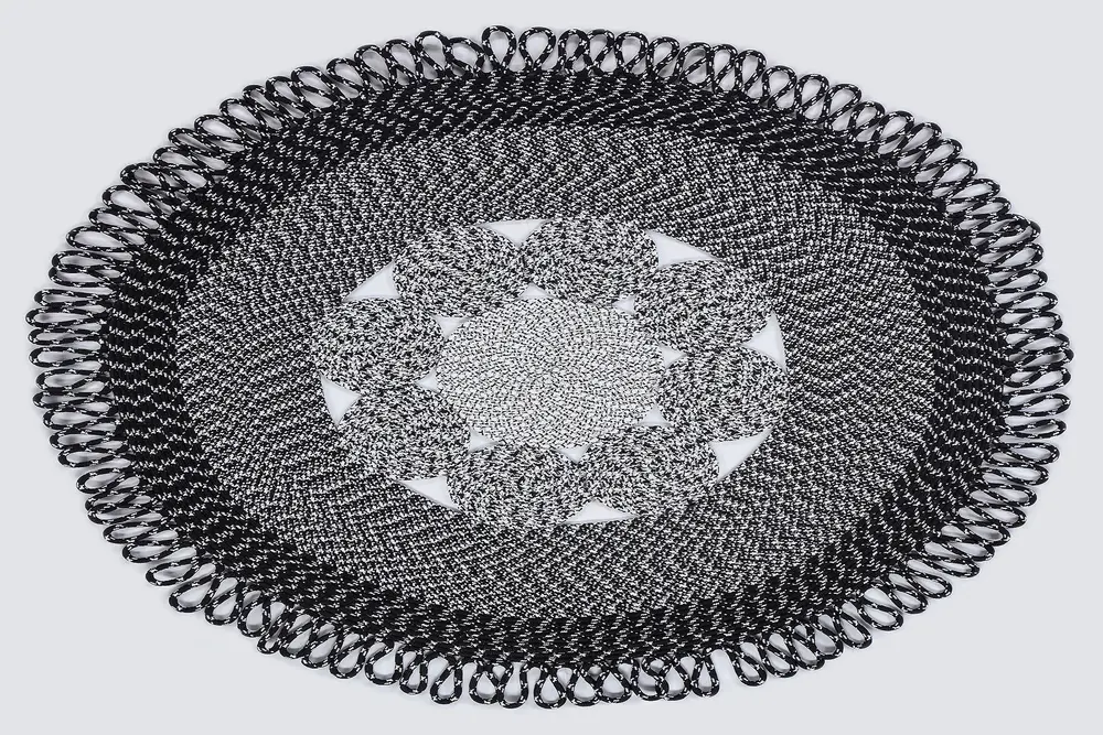 Sisal Jüt Halı 026, Gri, 120X120