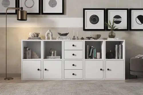Linea Modüler 3 Kapaklı Konsol, Beyaz