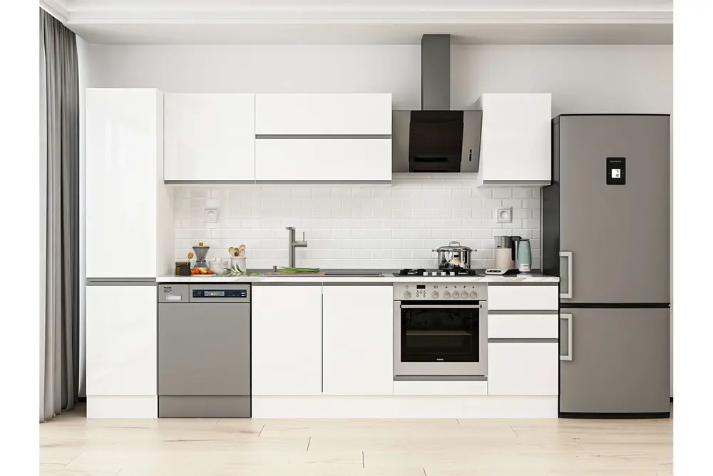Alvinka 300X210 Cm Mutfak Dolabı, Mb E90B45S45 2 Beyaz Suntalam