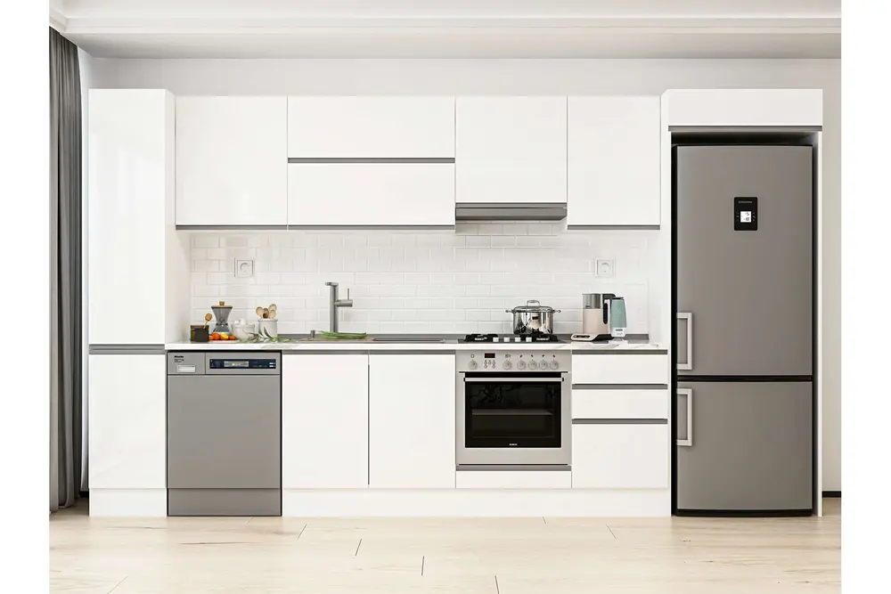 Alvinka 380X222 Cm Mutfak Dolabı, Mbb E90B40S50 1 Beyaz Suntalam