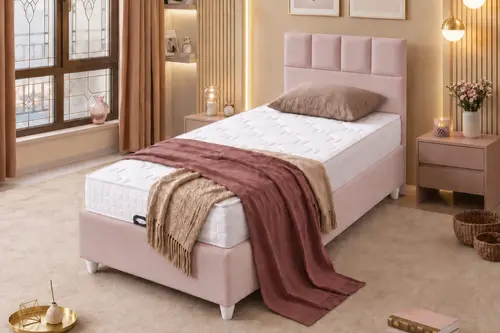 Monaco Tek Kişilik Baza Başlık Seti, Pembe, 90X190