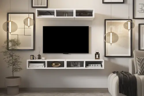 Leron Duvar Tv Ünitesi Beyaz Tvt 1204